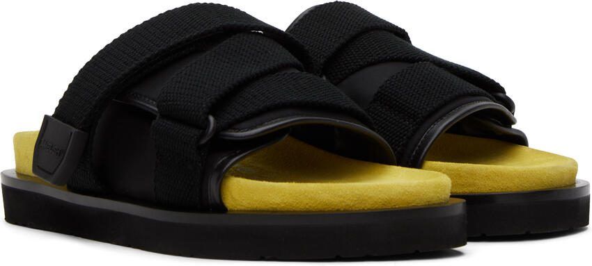 AMBUSH Black  Yellow Padded Sandals - Picture 2