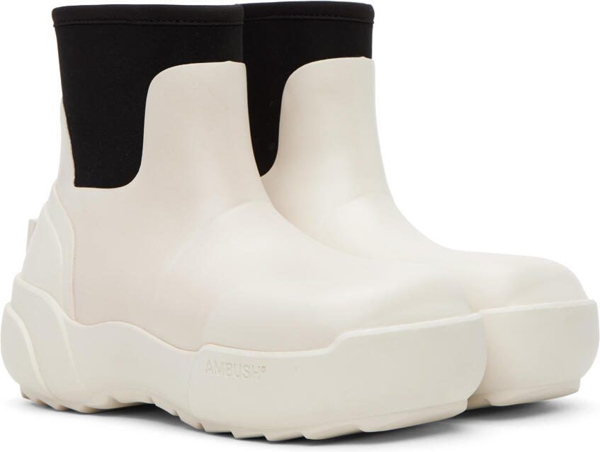 AMBUSH Off-White Square Toe Boots - Picture 2