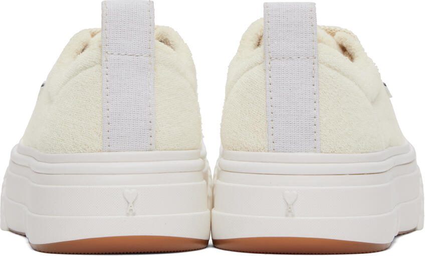 AMI Alexandre Mattiussi Beige Ami 1980 Platform Sneakers