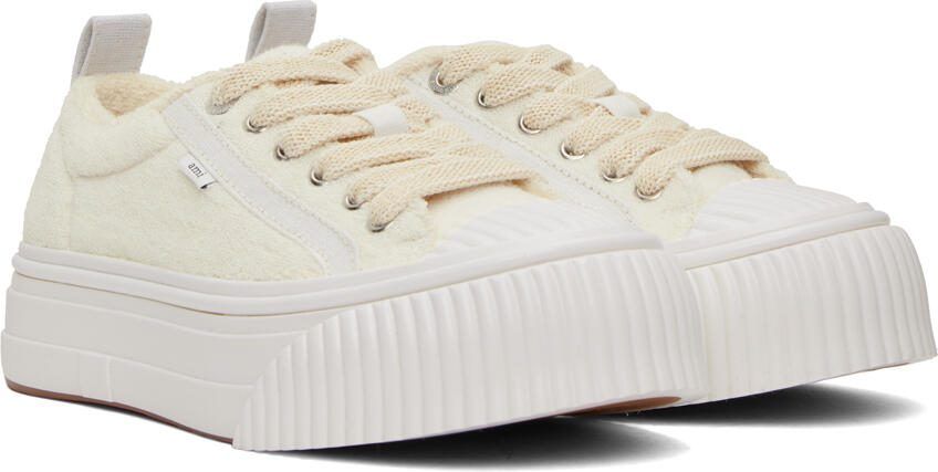 AMI Alexandre Mattiussi Beige Ami 1980 Platform Sneakers - Picture 2