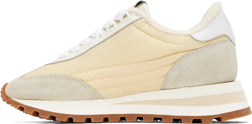 AMI Alexandre Mattiussi Beige  Off-White Ami de Cœur Rush Sneakers - Picture 3