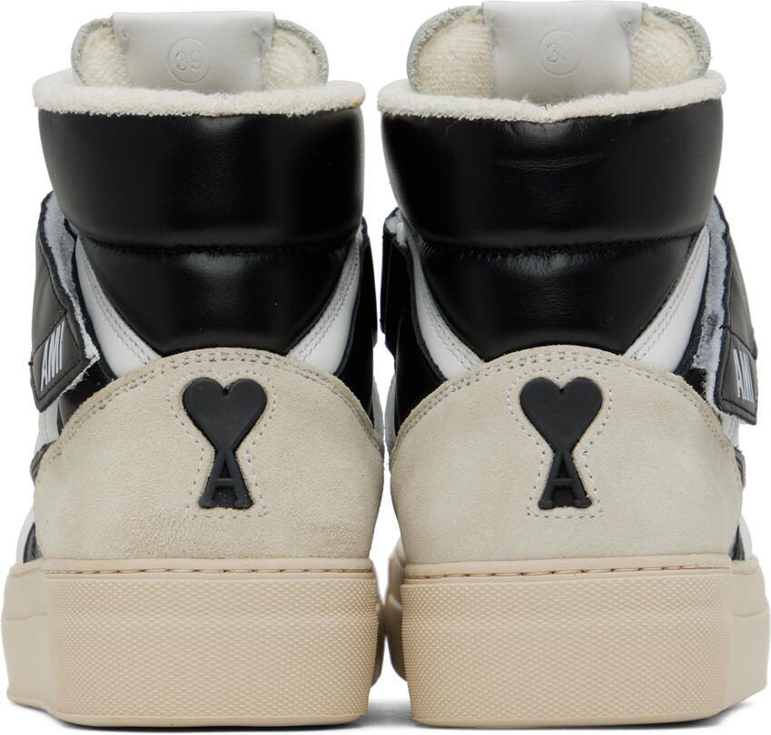 AMI Alexandre Mattiussi Black  White ADC High Top Sneakers
