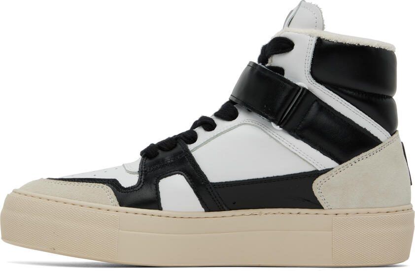 AMI Alexandre Mattiussi Black  White ADC High Top Sneakers - Picture 3