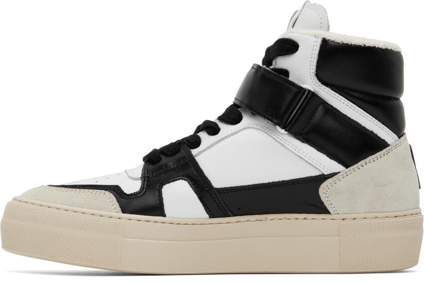 AMI Alexandre Mattiussi Black  White ADC High Top Sneakers - Picture 3