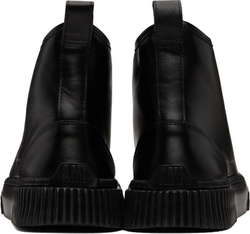 AMI Alexandre Mattiussi Black Logo High Sneakers
