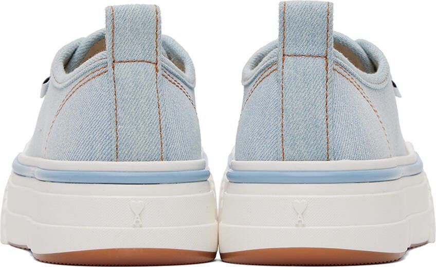 AMI Alexandre Mattiussi Blue Ami 1980 Platform Sneakers - Picture 5