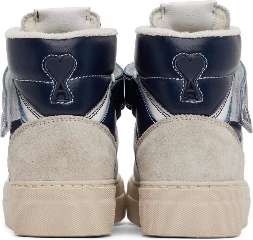 AMI Alexandre Mattiussi Navy  White Arcade Sneakers
