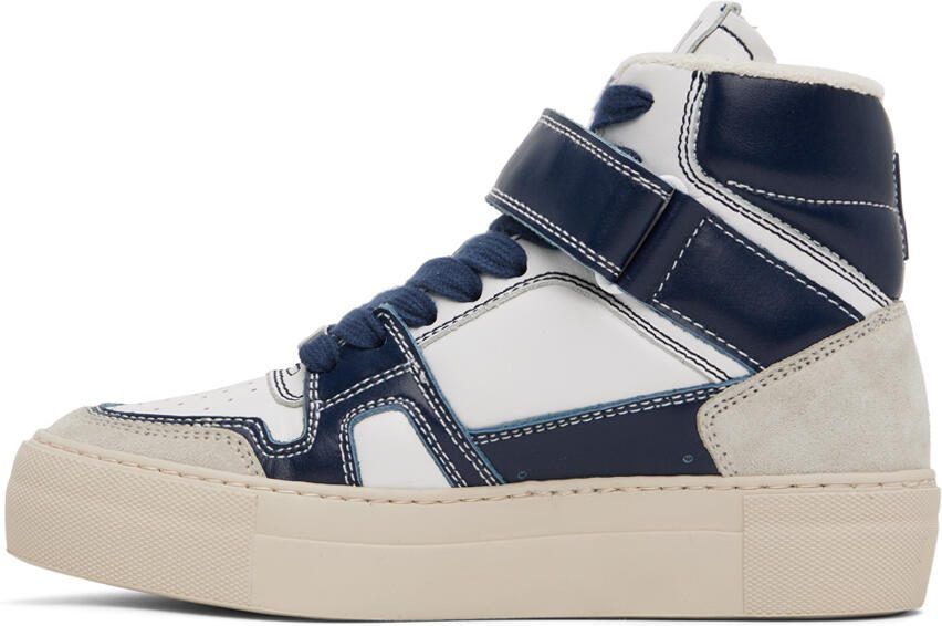 AMI Alexandre Mattiussi Navy  White Arcade Sneakers - Picture 3