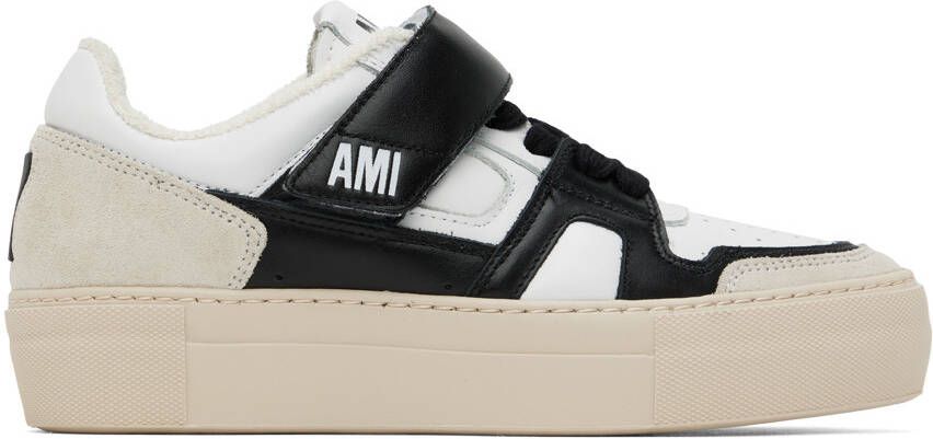 AMI Alexandre Mattiussi Black  White ADC Low Top Sneakers - Picture 4