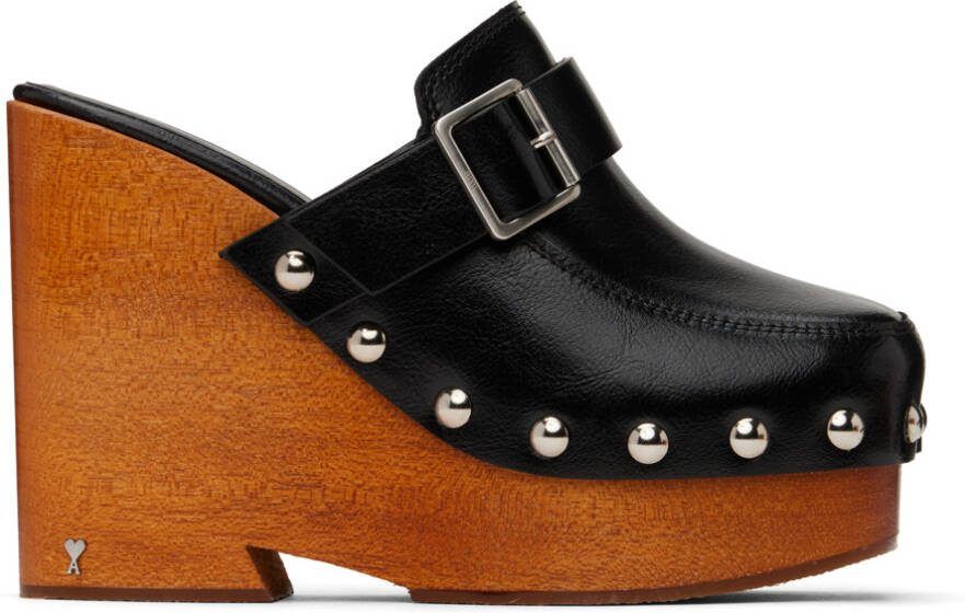 AMI Alexandre Mattiussi Black Close Toe Clogs - Picture 2