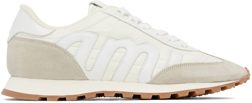 AMI Alexandre Mattiussi Off-White  Gray New Running Sneakers - Picture 5
