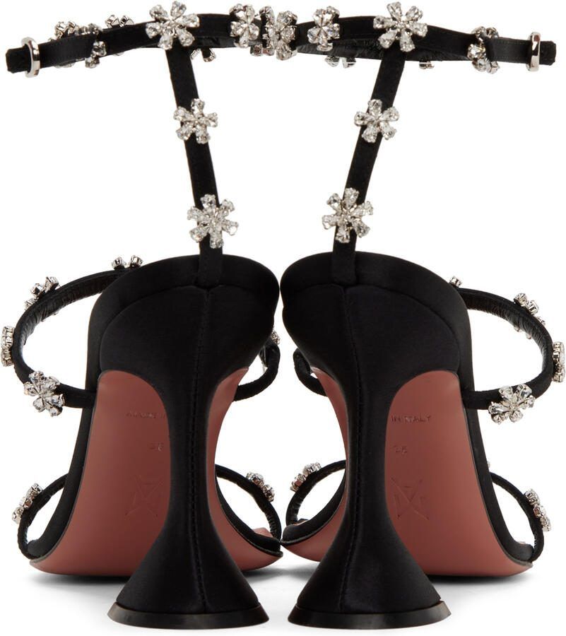 Amina Muaddi Black Lily Sandals