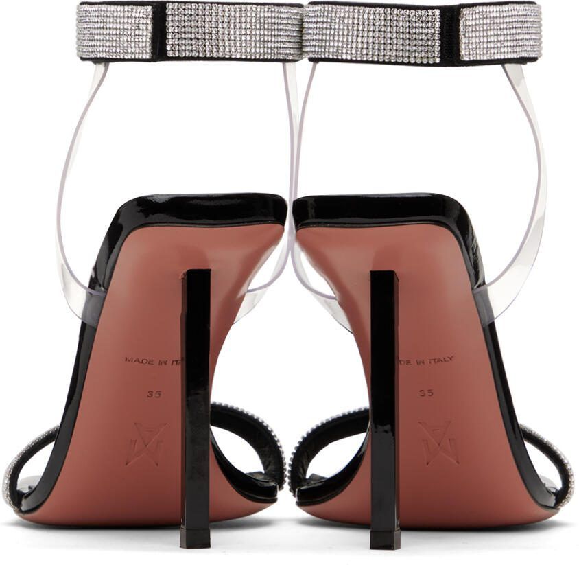Amina Muaddi Black Rih Heeled Sandals
