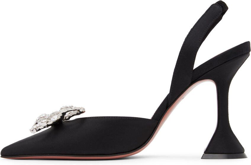 Amina Muaddi Black Rosie Heels - Picture 3