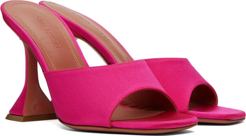 Amina Muaddi Pink Lupita Heeled Sandals - Picture 2