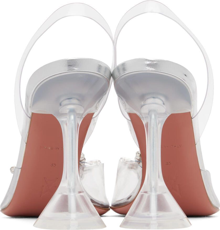 Amina Muaddi Transparent Begum Glass Sling 95 Heels