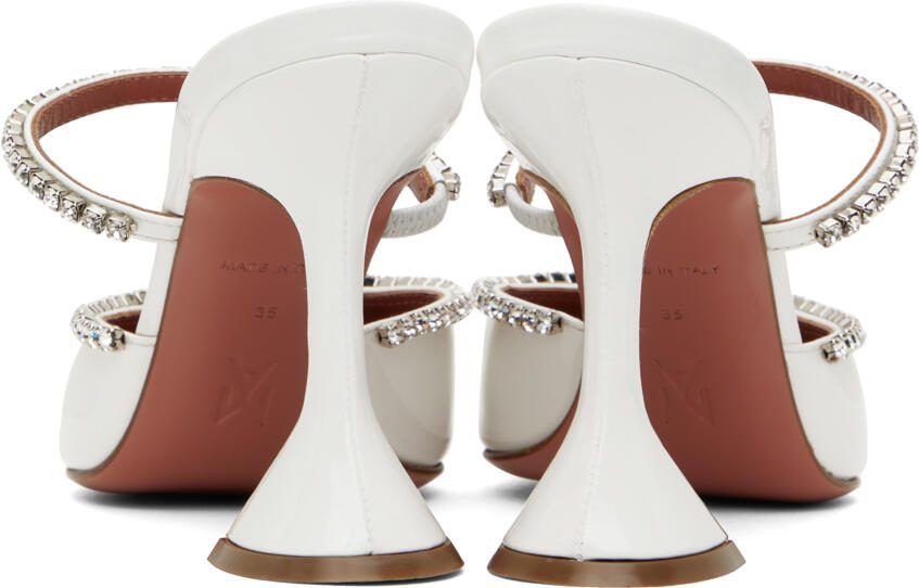Amina Muaddi White Gilda Heels