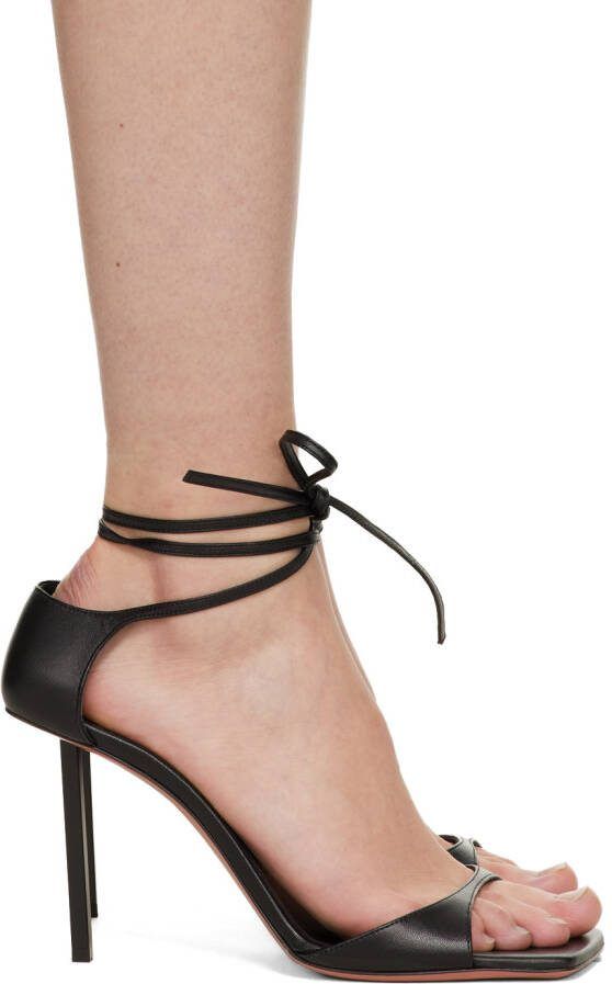 Amina Muaddi Black Hailey Heeled Sandals - Picture 5