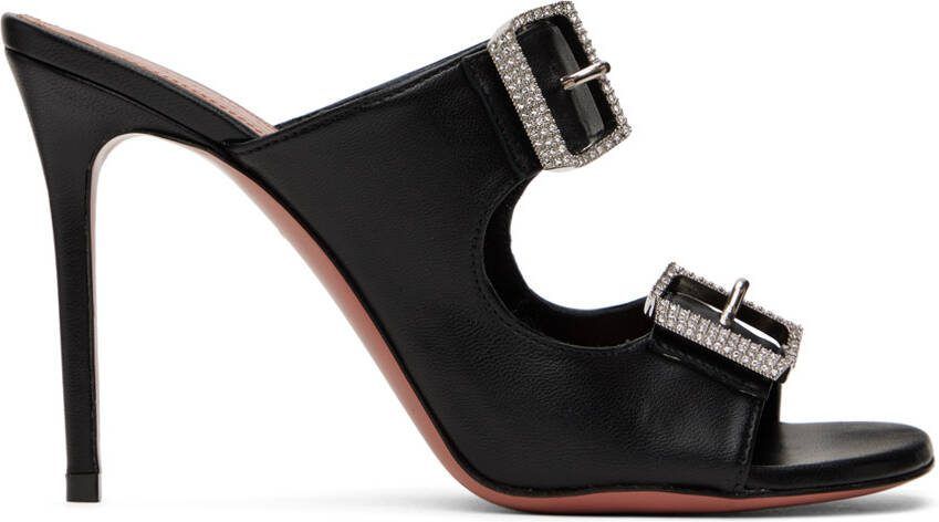 Amina Muaddi Black Millie Heeled Sandals - Picture 4