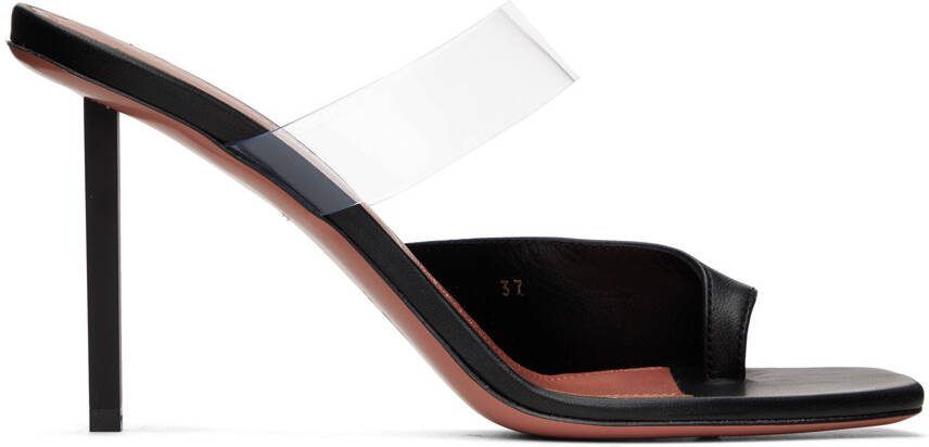 Amina Muaddi Black Palomita Heeled Sandals - Picture 4
