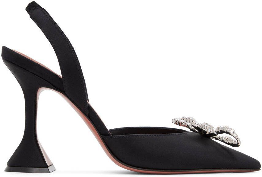 Amina Muaddi Black Rosie Heels - Picture 4