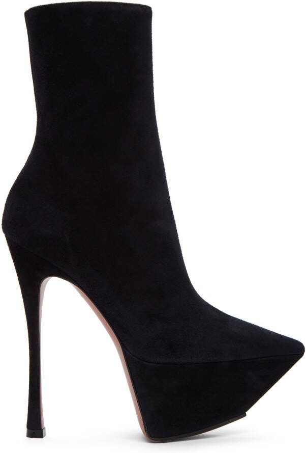 Amina Muaddi Black Yigit Boots - Picture 4