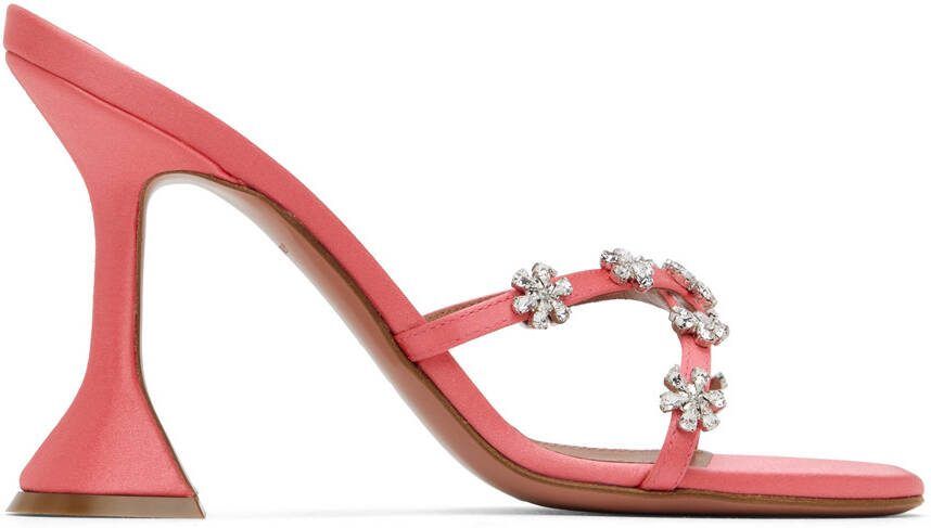 Amina Muaddi Purple Lily Heeled Sandals - Picture 5