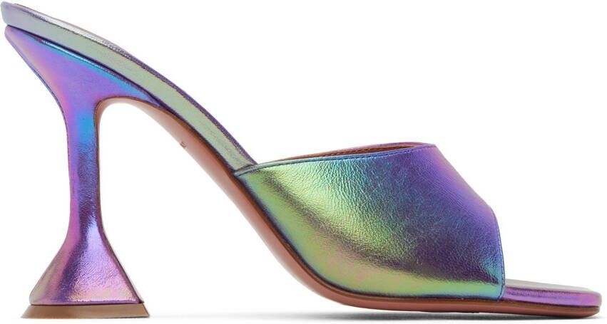 Amina Muaddi Purple Lupita Heeled Sandals - Picture 5