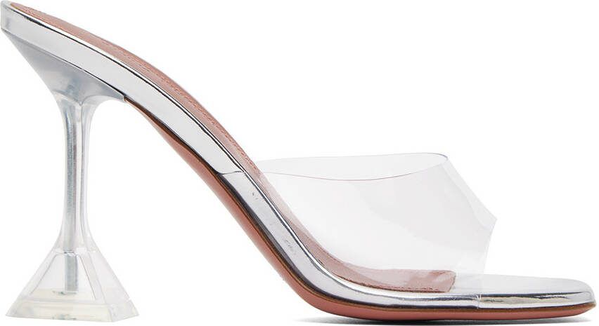 Amina Muaddi Transparent Lupita Glass Slippers - Picture 5