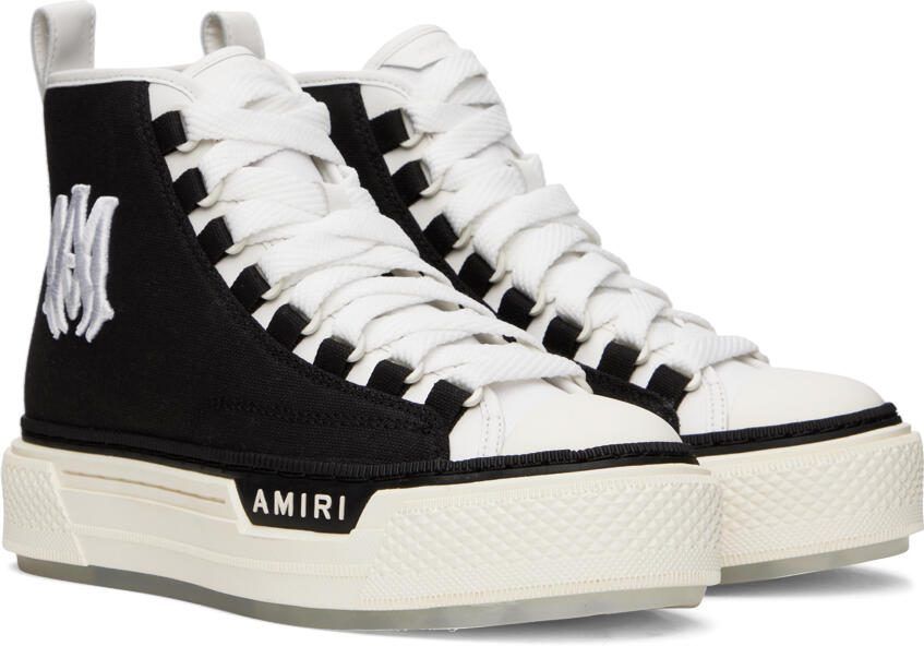 AMIRI Black  White Court Hi Sneakers - Picture 2