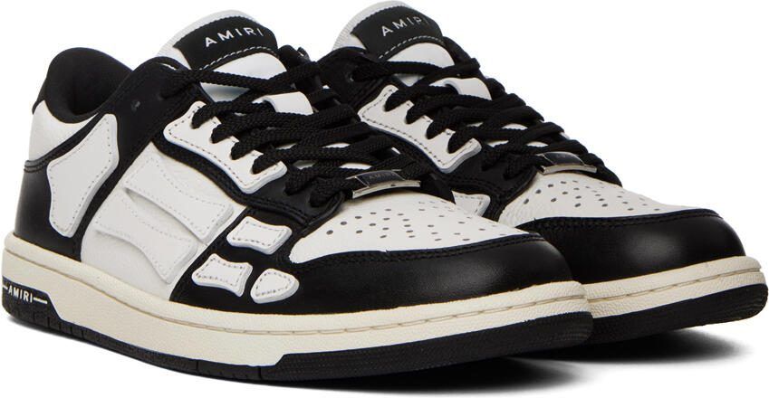 AMIRI Black  White Skel Top Low Sneakers - Picture 4