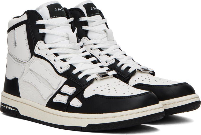 AMIRI Black  White Skel Top Hi Sneakers - Picture 2
