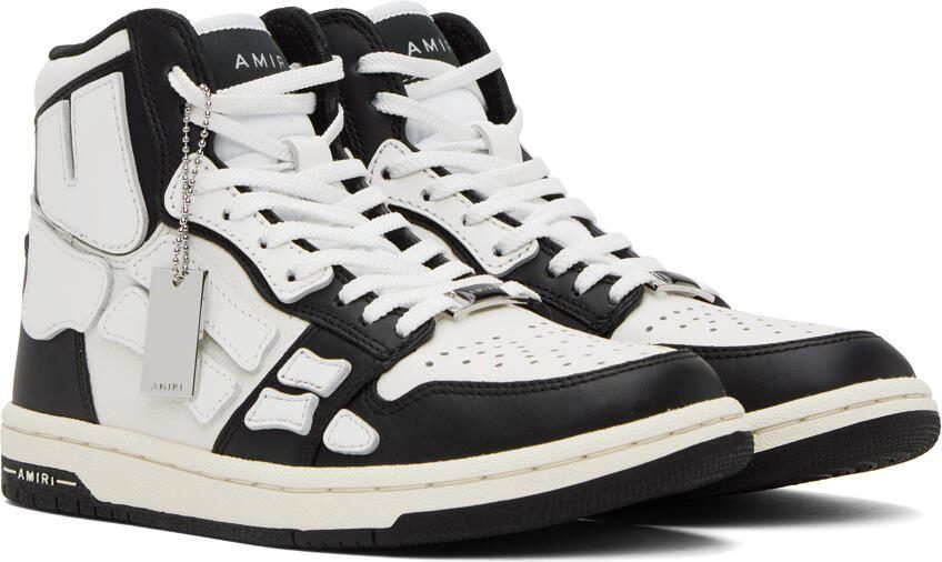 AMIRI Black  White Skel Top Hi Sneakers - Picture 2