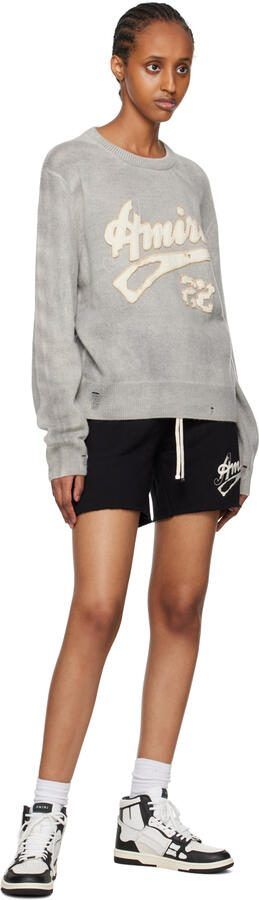 AMIRI Black  White Skel Top Hi Sneakers - Picture 4