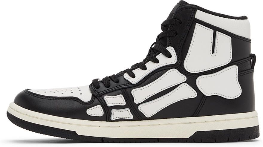 AMIRI Black  White Skel Top Hi Sneakers - Picture 4