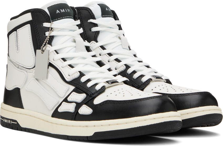 AMIRI Black  White Skel Top Hi Sneakers - Picture 2