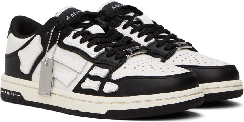 AMIRI Black  White Skel Top Low Sneakers - Picture 2