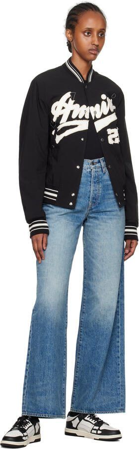 AMIRI Black  White Skel Top Low Sneakers - Picture 4