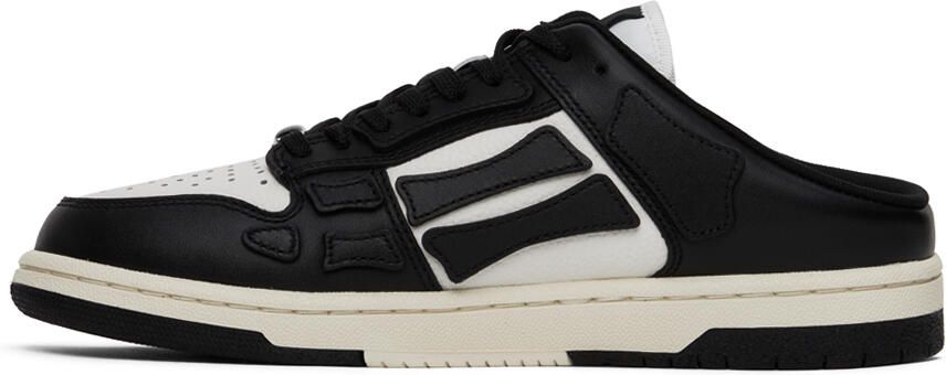 AMIRI Black  White Skel Top Mules - Picture 4