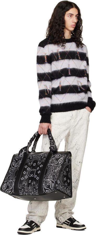 AMIRI Black  White Skel Top Mules - Picture 3
