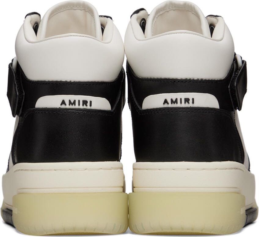 AMIRI Black  White Stadium Mid Sneakers