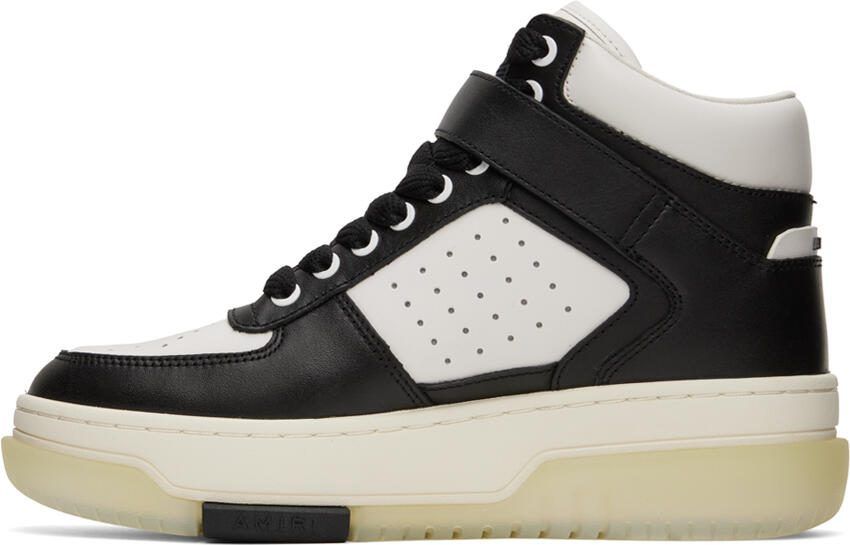 AMIRI Black  White Stadium Mid Sneakers - Picture 3