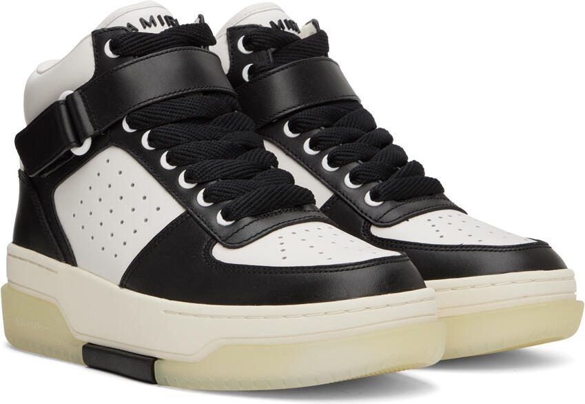 AMIRI Black  White Stadium Mid Sneakers - Picture 2