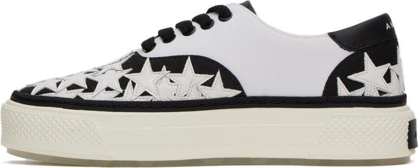 AMIRI Black  White Stars Court Sneakers - Picture 4