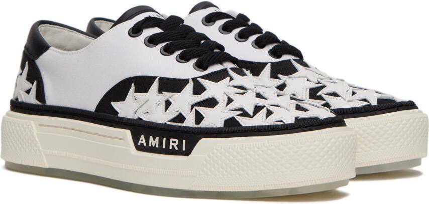 AMIRI Black  White Stars Court Sneakers - Picture 2