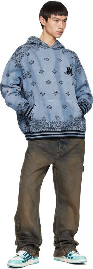 AMIRI Blue  White Skel Top Low Sneakers - Picture 6