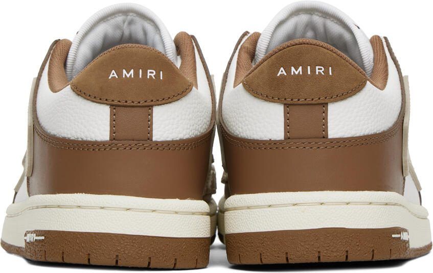 AMIRI Brown  Off-White Skel Top Low Sneakers