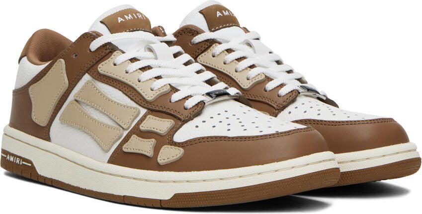 AMIRI Brown  Off-White Skel Top Low Sneakers - Picture 2