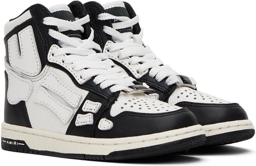 AMIRI Kids Black  White Skel Top High Sneakers - Picture 3