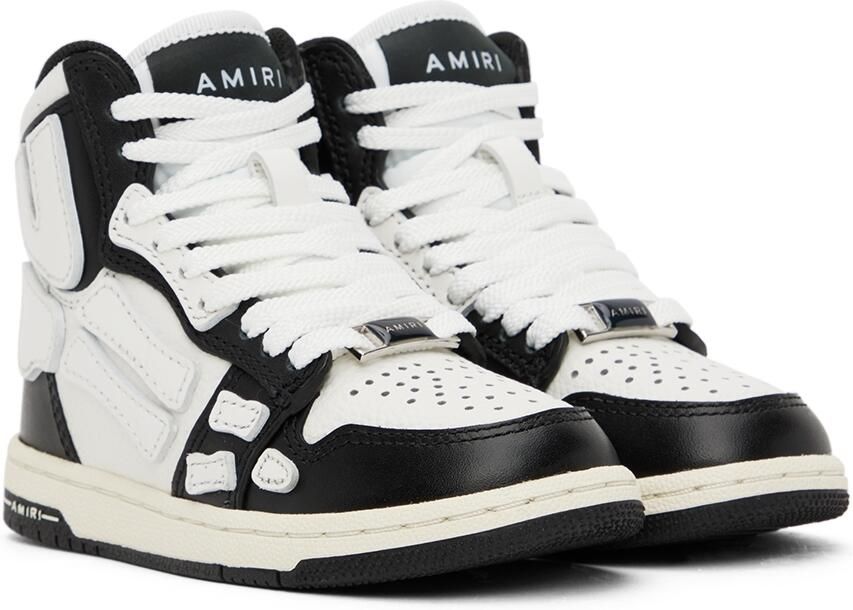 AMIRI Kids Black  White Skel Top Sneakers